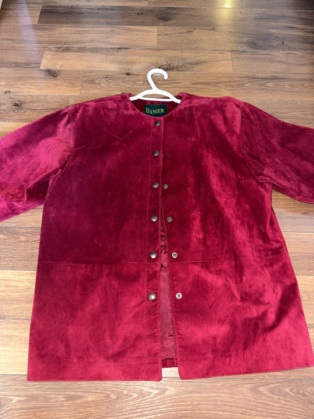Danier Suede Leather Red Jacket. Small